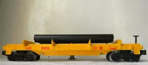 Lionel Flatcar ~ Union Pacific ~ Non-Operating Dump-car - Pipe Load - O 27 - Picture 1 of 8