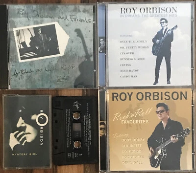 Roy Orbison cd cassette bundle - black white night live Greatest hits Favorites  - Image 1 of 4