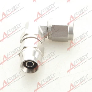 AN4 AN-4 4AN 90 Degree Stainless Steel Hose Fitting - Picture 1 of 5