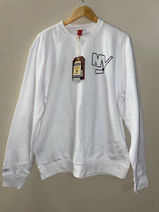 Mitchell & Ness New York Islanders Vintage Hockey Sweatshirt XL White Brand New 