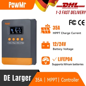 PowMr 25A 35A 45A MPPT Solar Batterie Laderegler 12V/24V LCD Regler PV 100V - Bild 1 von 20