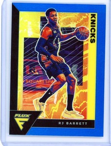 * RJ BARRETT * 2020-21 FLUX PRIZM BLUE REFRACTOR HOLO # 116