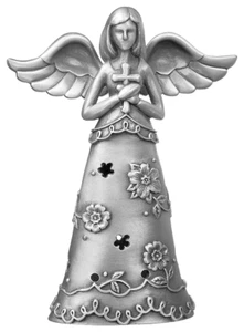 Figura - Ángel de la Guardia de la Curación con CRUZ -2.1/8" C. X 3.5/8" H. - Zinc. - Imagen 1 de 1