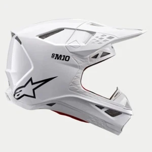 Alpinestars Supertech M10 Helmet Solid MIPS Helmet Gloss White Large *NEW NO BOX - Picture 1 of 7