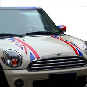 For Mini Cooper Union jack bonnet stripes Car Hood Graphics Sticker Decal - Picture 1 of 5
