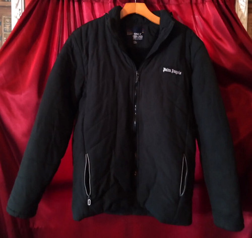 Only Brand Classic Wear Palm Angels Black Puffer Coat 25" da ascella ad ascella