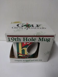 Golf Gifts Golf Mug 19th Hole Hole in the Middle Colorful Tees Flag New - Picture 1 of 3