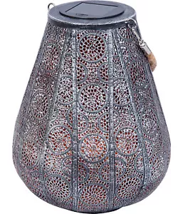 Solar-Laterne Scala Ø 20 cm Höhe 25 cm Metall/Kunststoff grau/silber, Dehner - Bild 1 von 2