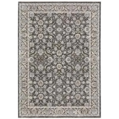 Area Rug 3'3x5 Classic design oriental ziegler Black Grey floral 100x150cm - Image 1 of 4