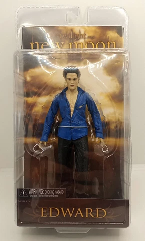 Twilight New Moon Series 2 Edward Cullen Blue Shirt 7" Figure SPARKLE New Sealed Cover