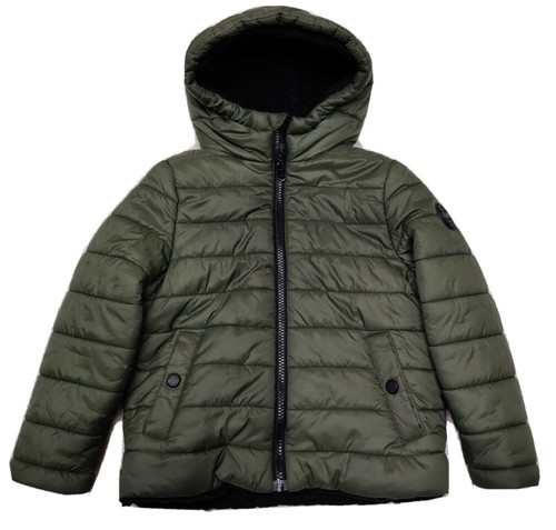 Cappotto Michael Kors verde con cappuccio nero fodera sherpa ragazza taglia 4 giacca