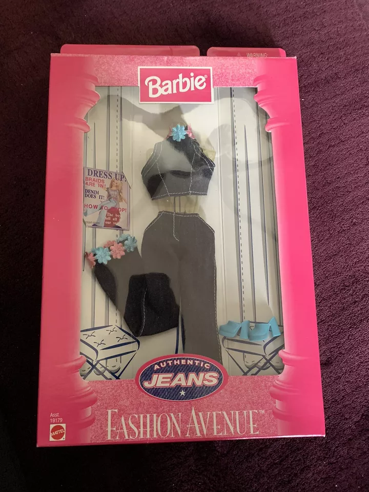 Barbie Fashion Avenue Authentic Jeans Jumpsuit 1997 Mattel 19179
