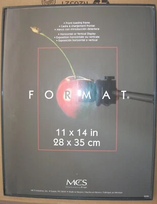 MCS Format Frame Black 11" x 14" Front-loading w/Polished Edge Glass Front - New - Image 1 of 4