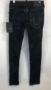 True Religion Damengröße 24 Jude schwarz Skinny Schnalle Jeans neu mit Etikett $ 228 - Bild 1 von 8