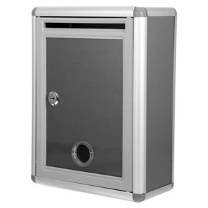 Wall Mounted Lockable Suggestion Box With Slot - Stainless Steel Post Box For - Picture 1 of 12