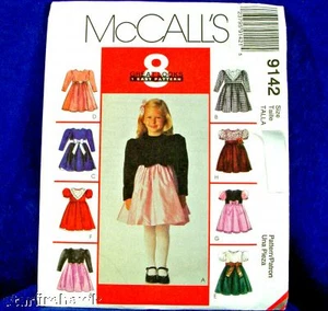 Vestido clásico para niña McCall's 9142 RARO '97 8 looks 6-8 patrón de costura vintage - Imagen 1 de 1