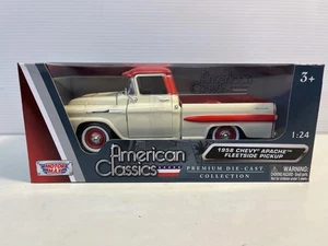 Chevy Apache 1958 nuevo en caja modelo diecast a escala 1/24 de Motor Max - Imagen 1 de 6