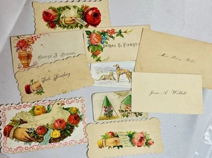 Antiguo lote de 8 tarjetas de visita victorianas, más 2 tarjetas de tabaco diario chatarra artesanía - Imagen 1 de 1