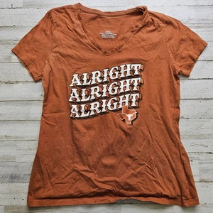 UT Longhorns Alright, Alright, Alright Damen SM V-Ausschnitt Grafik T-Shirt Texas - Bild 1 von 4