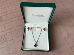 Vintage Bernstein Halskette und Ohrringe - Bild 1 von 4