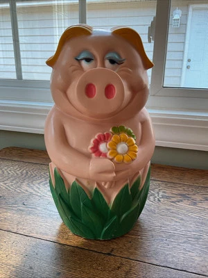 Rare Vintage Piggy Bank Coin Hard Plastic My Toy Inc 13” Tall - Image 1 of 4