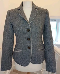 Katherine Hooker Tweed  Blazer Size 10 Excellent Condition Blue. B244 - Picture 1 of 14