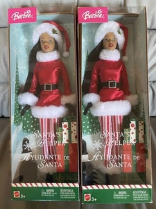 "2" Barbie Santa's Helper African American 2004 Christmas Holiday Doll - Picture 1 of 5