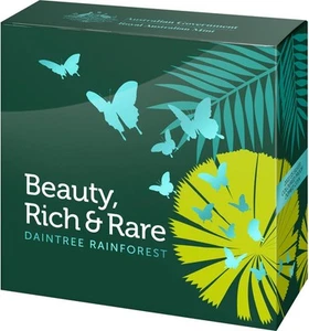 2022 $5 Beauty, Rich & Rare - Daintree Rainforest Silver 1oz Coloured Proof Coin - Picture 1 of 6