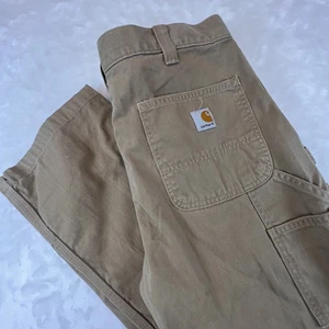 Carhartt RN#14806 Khaki Work Pants Carpenter Men's 34W X 34L Cotton Canvas Tan - Picture 1 of 14