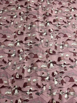 Vintage Rose & Hubble London Collection Cotton Fabric-Dutch Countryside-1/2 yds - Image 1 of 4