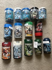 Lot of 14 LEGO Bionicle with canisters & instructions (READ Desc for details)