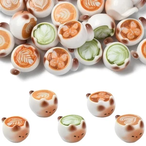 20pcs Cat Shaped Coffee Cup Resin Ornament Cabochons Coffee Drinkfor DIY - Picture 1 of 8