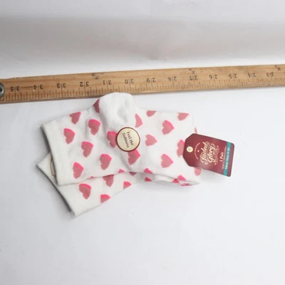 (1 par) Calcetines tobilleros para mujer Faded Glory rosa corazón talla 4-10 FG4514 Foto 1 de 4