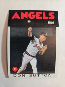 1986 Topps Baseball Card #335 Don Sutton California Angels lc1 - Picture 1 of 2