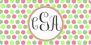 Circles Custom Monogram License Plate Car Motorcycle Bike Key Chain - Picture 1 of 4