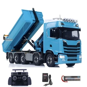 10x10 770S 1/14 RC Hydraulic Crane Dump Truck Full Dumper Car Rear Axle Lifting - Picture 1 of 12