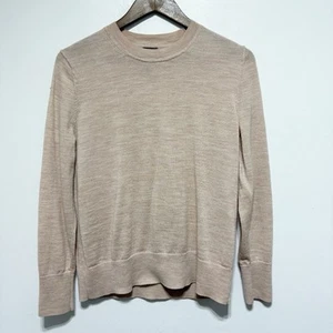 Suéter GAP Mujer L Rosa Pálido Lana Merino Manga 3/4 Pullover Ligero - Imagen 1 de 9