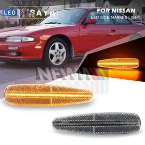 Luces marcadoras laterales delanteras LED de ámbar transparente para Nissan 240SX S14 1995-1998 - Imagen 1 de 12