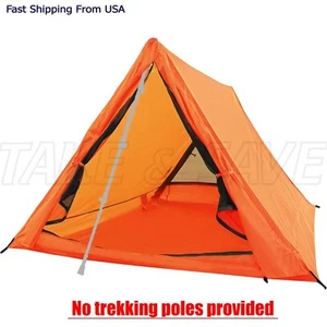 2 Personen Trekking Stange Zelt Robust Camping Unterstand Backpacking Reise Wandern - Bild 1 von 9