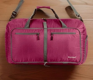 Borsone pieghevole Gonex 40L con scomparto per scarpe rosa scuro - Foto 1 di 15