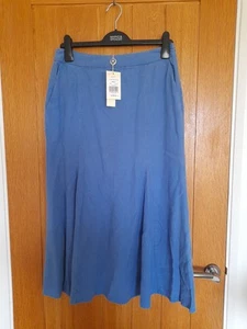 Viyella Linen Blend Long Flare Skirt Size 8 32" Long - Picture 1 of 6