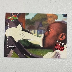 1996 Upper Deck Space Jam MICHAEL JORDAN Card #57 Bugs Bunny Busses A Bull - Picture 1 of 2