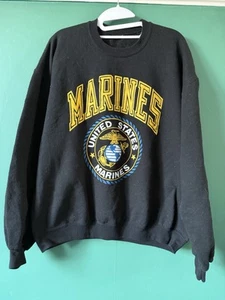 Mens US Marines Sweatshirt. XL. Black. SKU 86060 - Picture 1 of 5