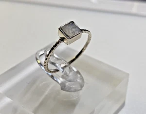 Vintage Sterling Silver 925 Ring Scolecite 0.84g Size M1/2 - Picture 1 of 10