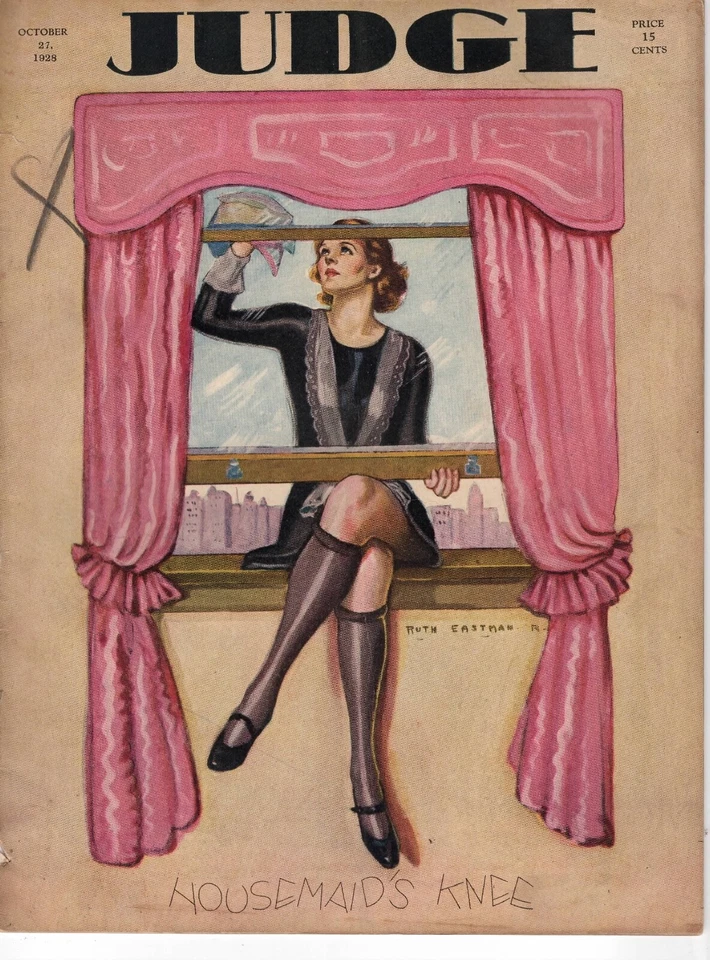 Vintage Judge Magazine October 27, 1928 ~ Housemaid's Knee ~  2/5 - Image 1 of 1
