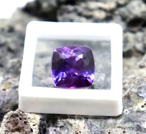 CGI Certified Tanzanite AAA Loose Cushion Cut 9ct Real Tanzanite Jewelry Making - Picture 1 of 8