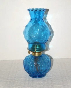 Vintage LE Smith(?) 12” Blue Moon & Stars P & A Dorset Oil Lamp Eagle Burner - Picture 1 of 13