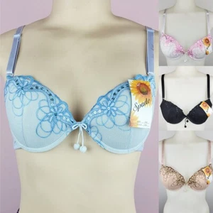 6 Pack Womens Lingerie Comfortable Flower Design Cute Bra 32B 34B 36B 38B - Picture 1 of 10