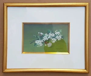 PIERRE LANGLADE Original Aquarell handsigniert, Kirschblüten ? Galerierahmen - Bild 1 von 8