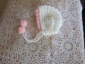 NO MUÑECA HERMOSO GORRO Y BOTINES TEJIDOS A MANO POR MÍ PARA 15" AG BITTY BABY DOLL - Imagen 1 de 2
